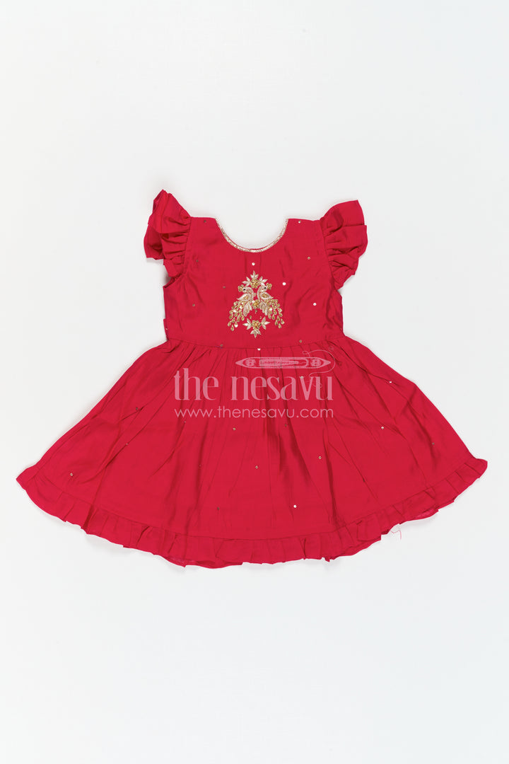 Girls Embroidered Frock for Festive Outings and Family Functions