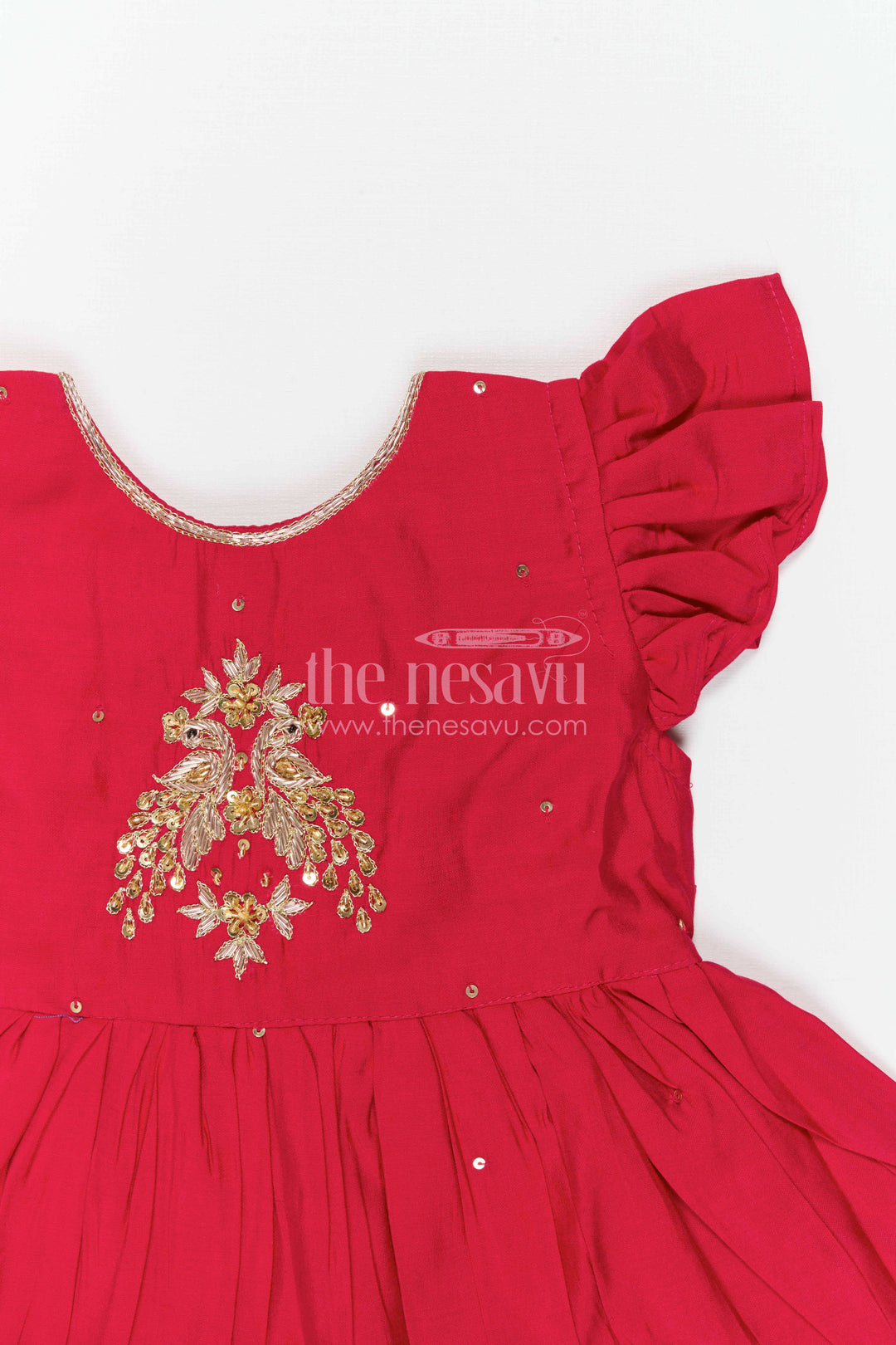 Girls Embroidered Frock for Festive Outings and Family Functions