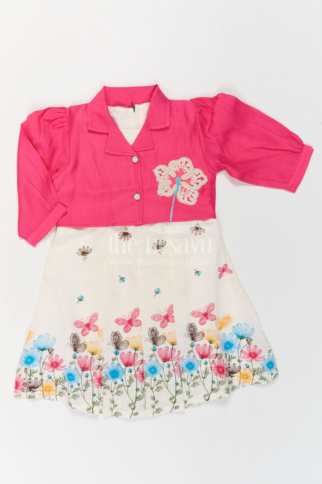 Girls Frock with Jacket Style for Festive Outings and Functions