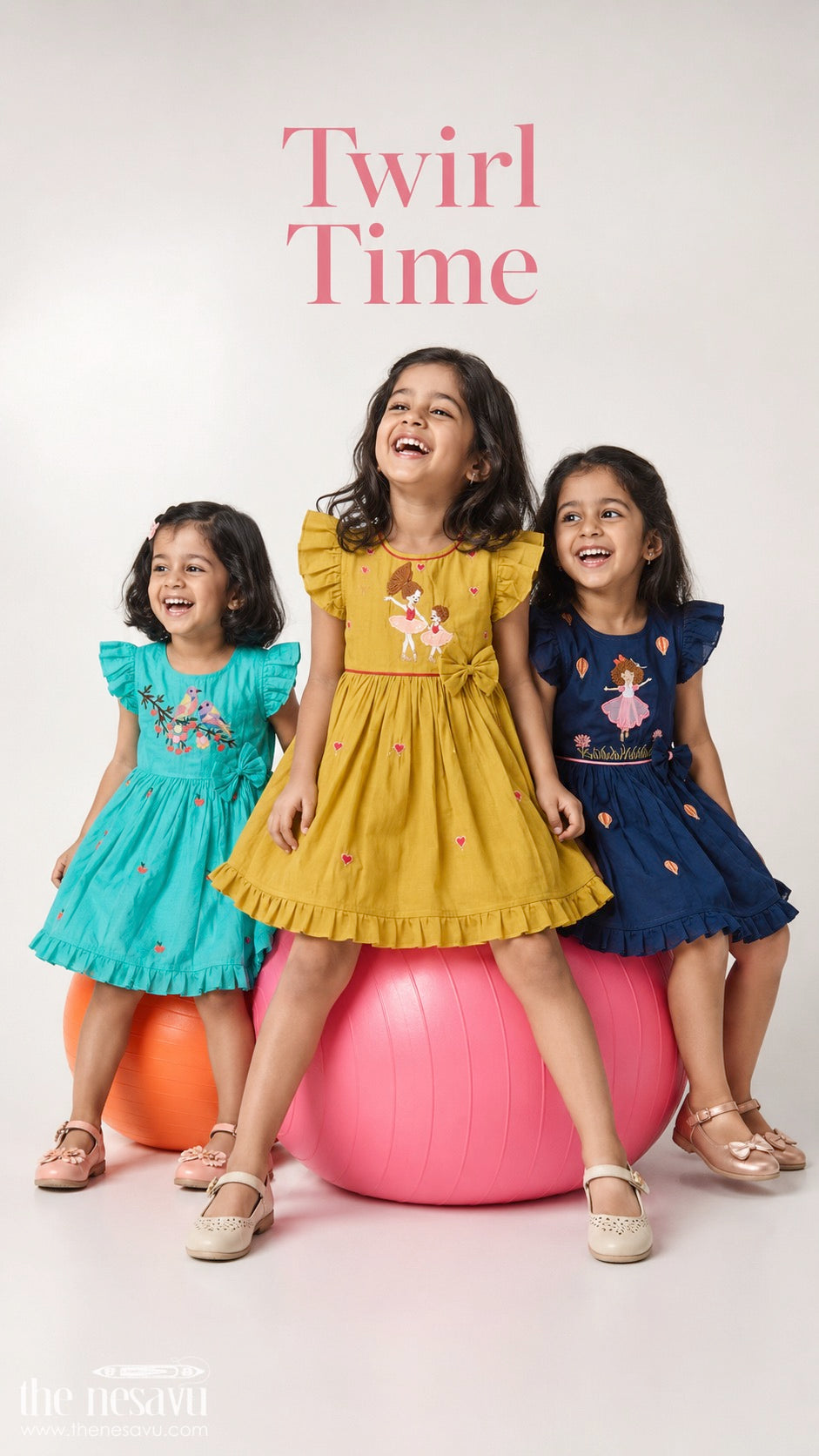 Girls Chanderi Frock for Birthdays and Festive Celebrations