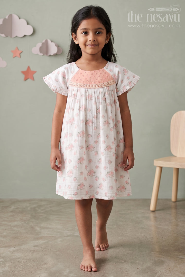 Girls Floral Frock for Summer Holidays and Family Outings