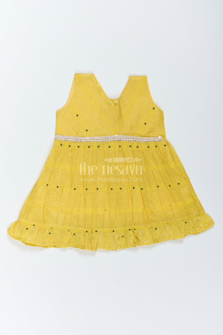 Ethnic Frock for Girls in Yellow for Festive Gatherings