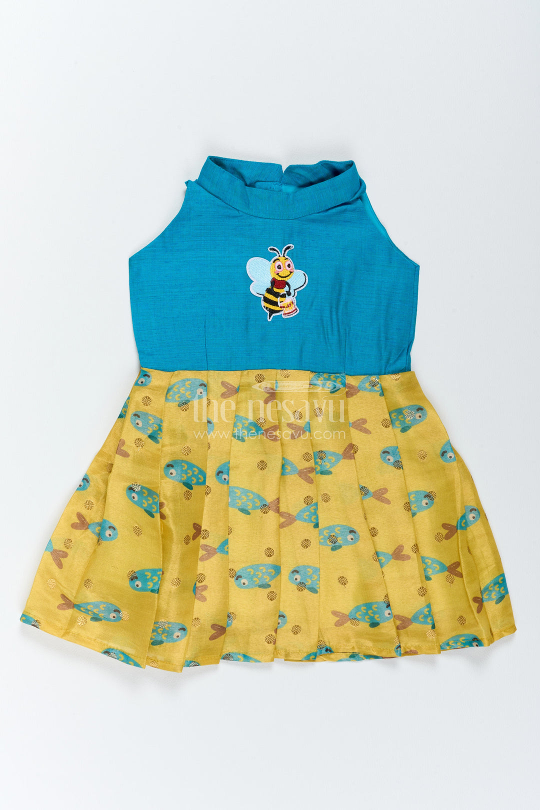 Chanderi Dress for Girls with Digital Print for Festive Occasions