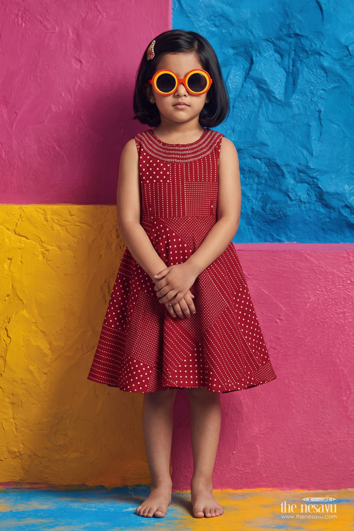 Girls Smocked Cotton Frock for Birthdays Parties and Family Outings