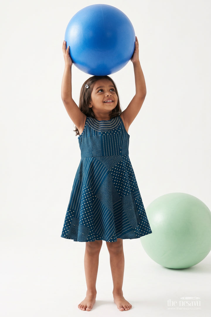 Girls Printed Cotton Dress for Holidays Family Lunches and Birthday Outings