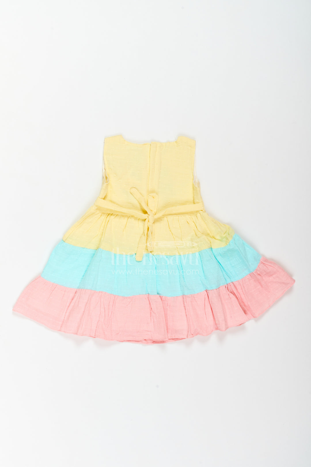 Girls Tiered Cotton Frock for Birthdays Vacations and Cheerful Day Outings
