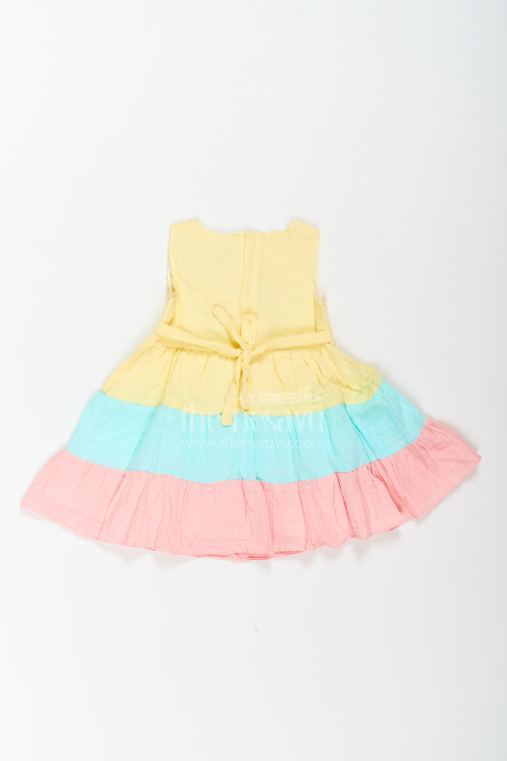 Girls Tiered Cotton Frock for Birthdays Vacations and Cheerful Day Outings