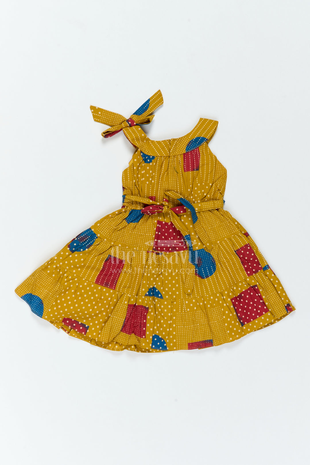 Girls Printed Cotton Frock for Festive Outings Birthdays and Cultural Days
