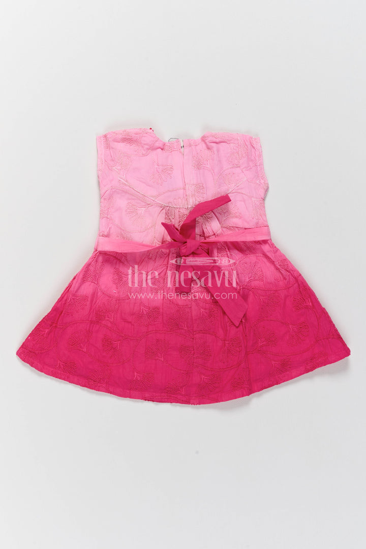 Girls Frock Dress in Pink for Celebrations and Photos