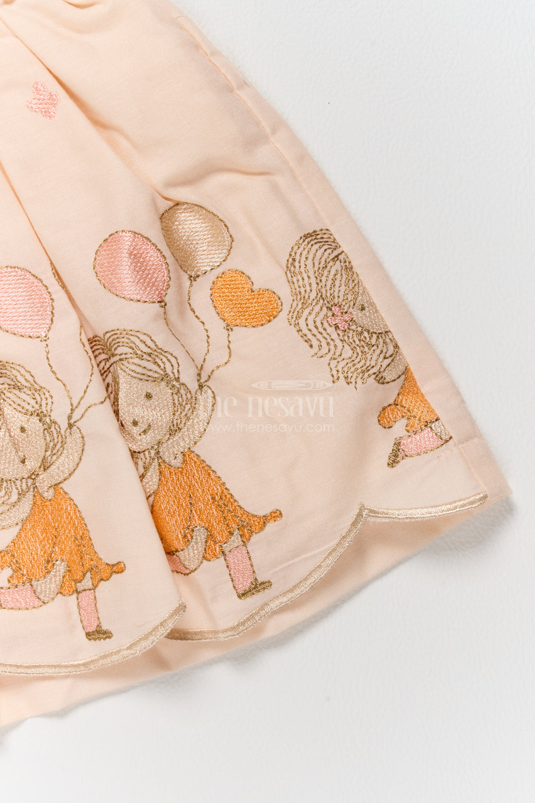 Cotton Dress for Girls in Orange for Joyful Occasions