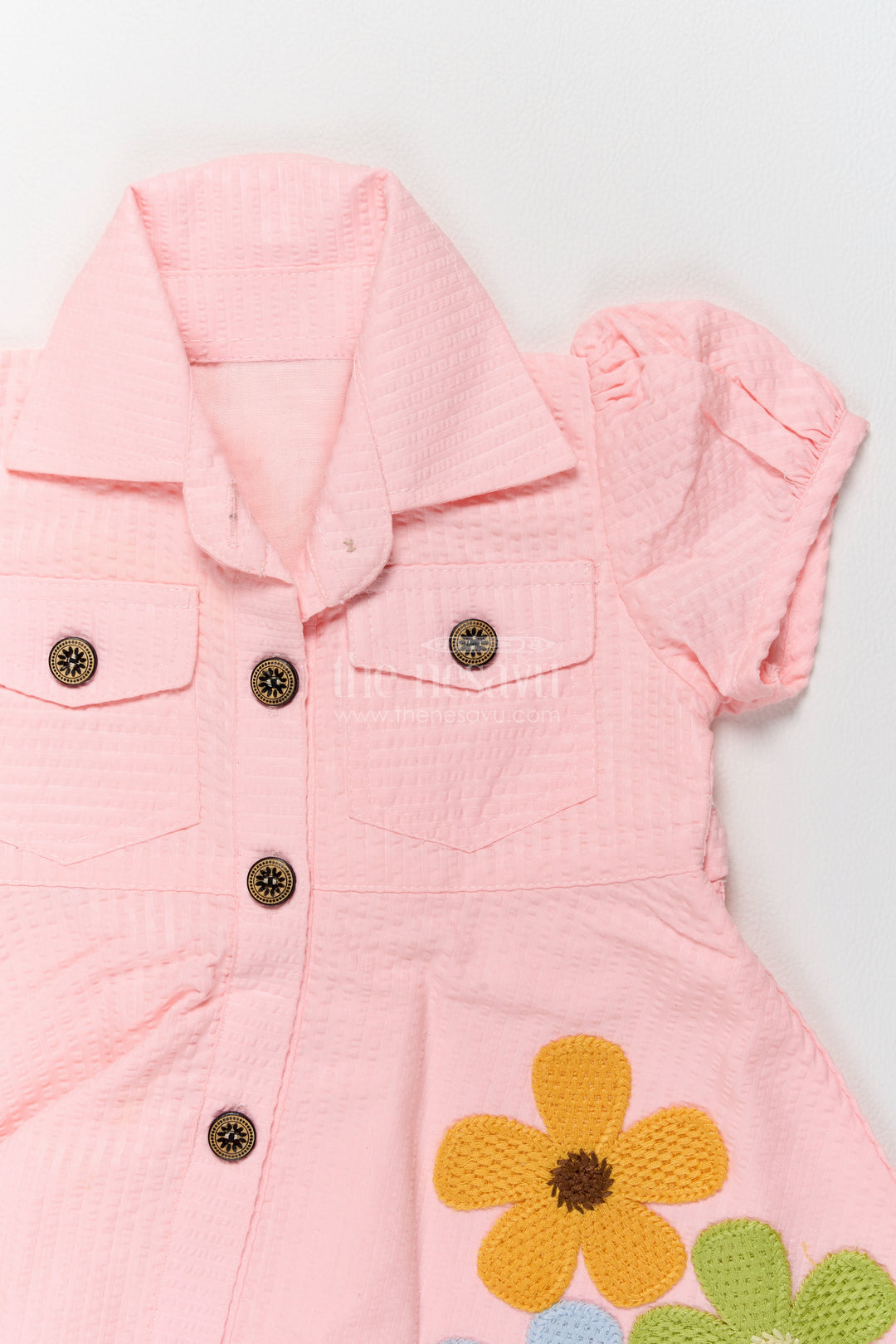 Girls Frock Dress in Peach for Celebrations and Photos