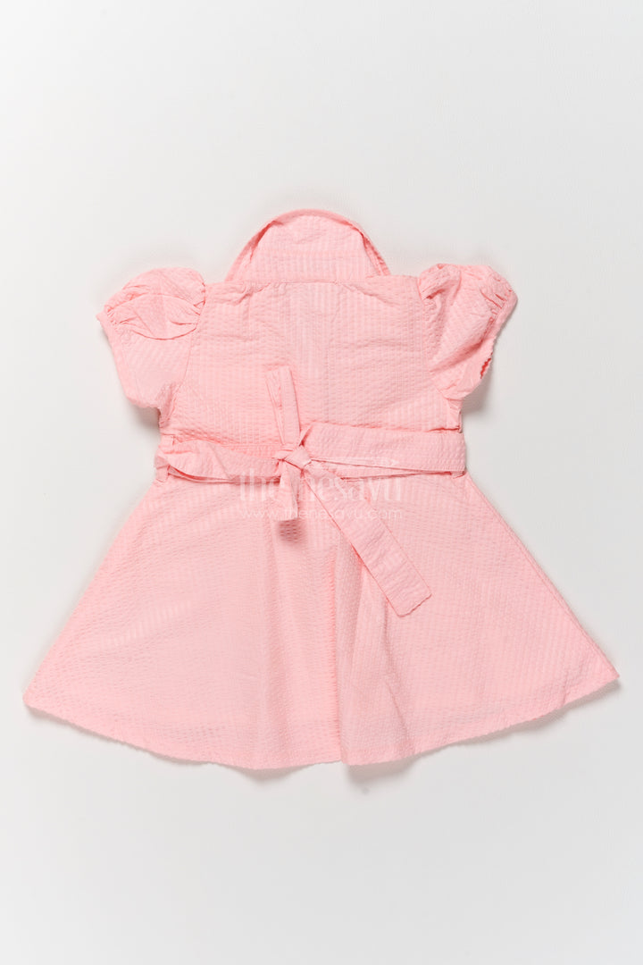 Girls Frock Dress in Peach for Celebrations and Photos