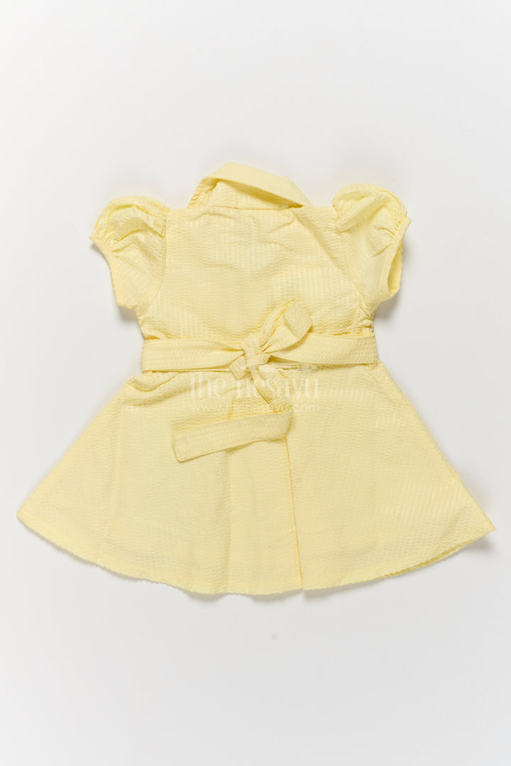 Girls Cotton Frock with Floral Detailing for Family Functions