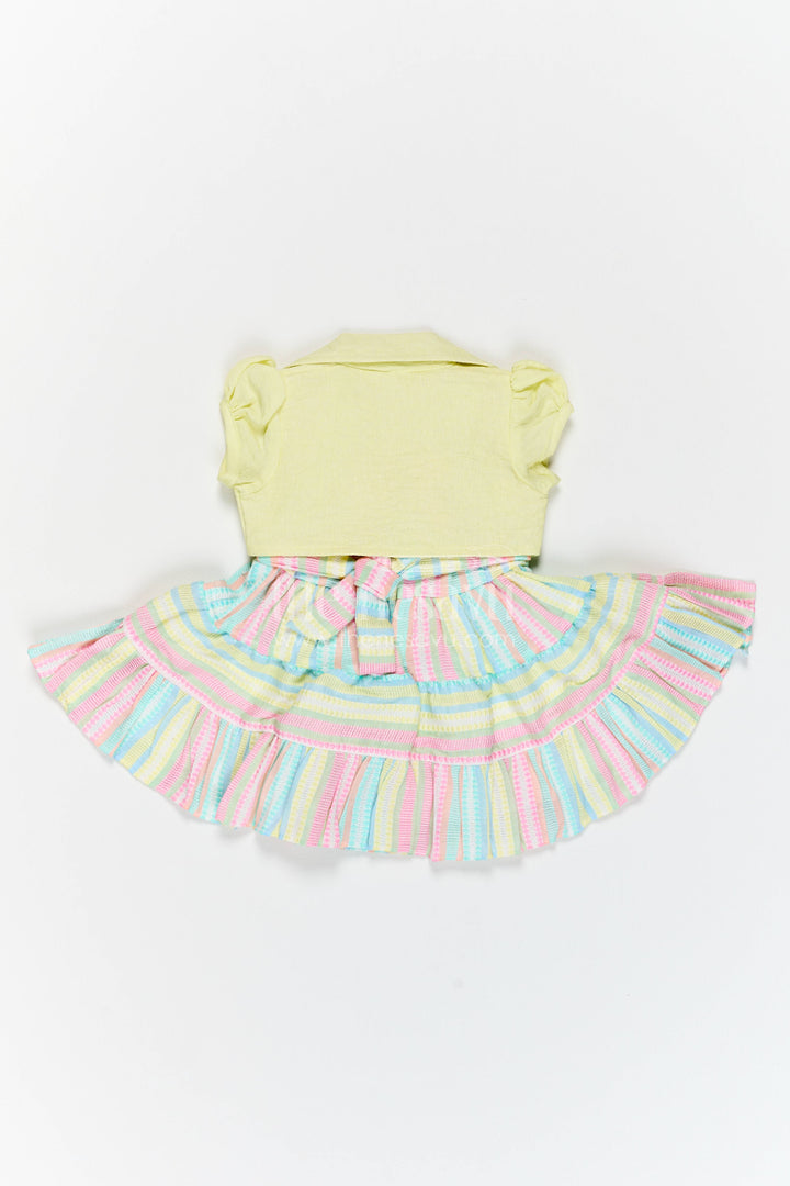 Girls Frock Dress with Smart Tailoring for Weddings and Parties