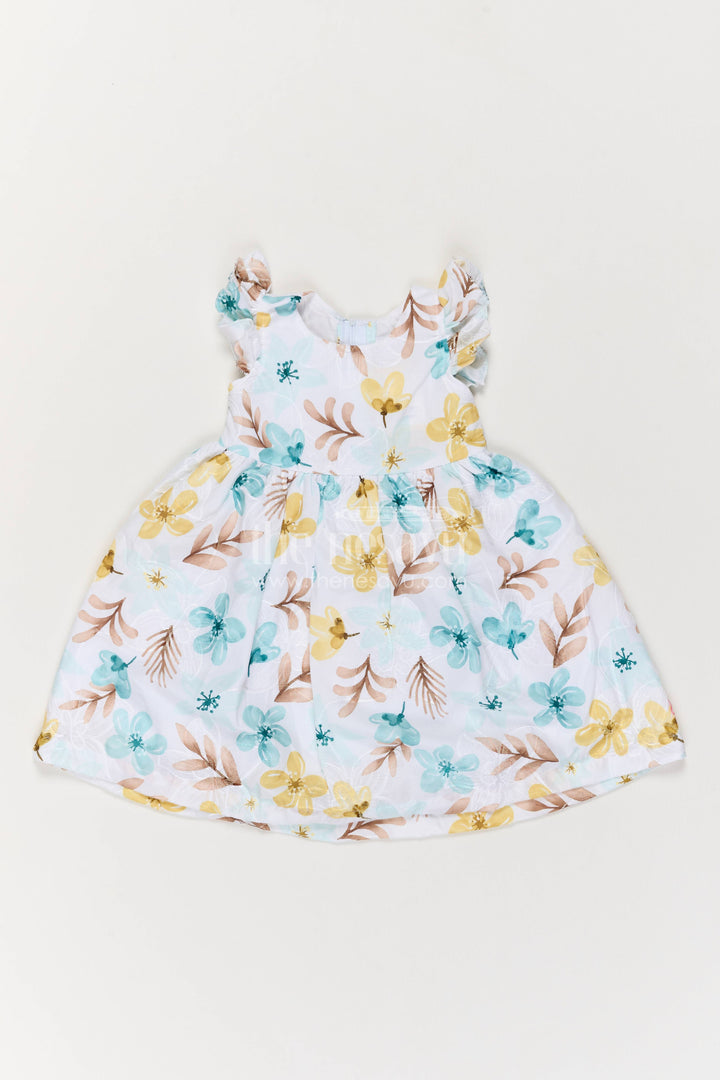 Cotton Dress for Girls with Digital Print for Festive Occasions