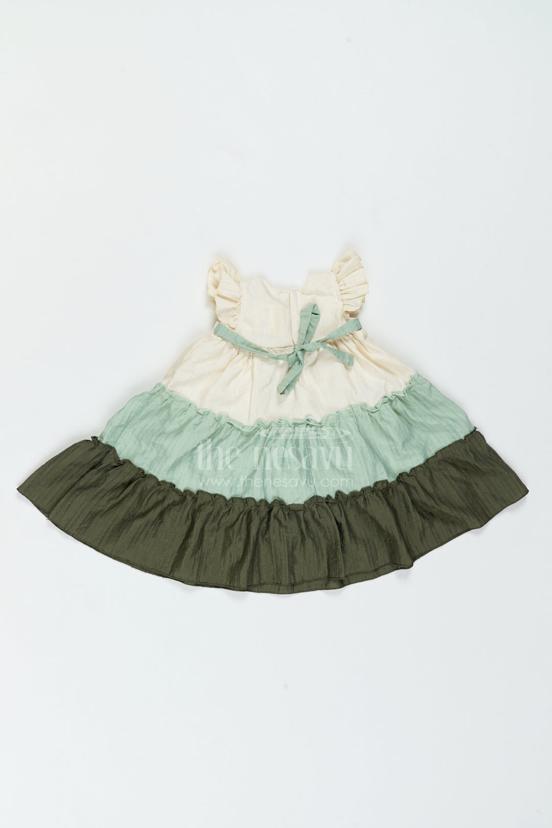 Girls Tiered Cotton Frock for Family Celebrations and Special Outings