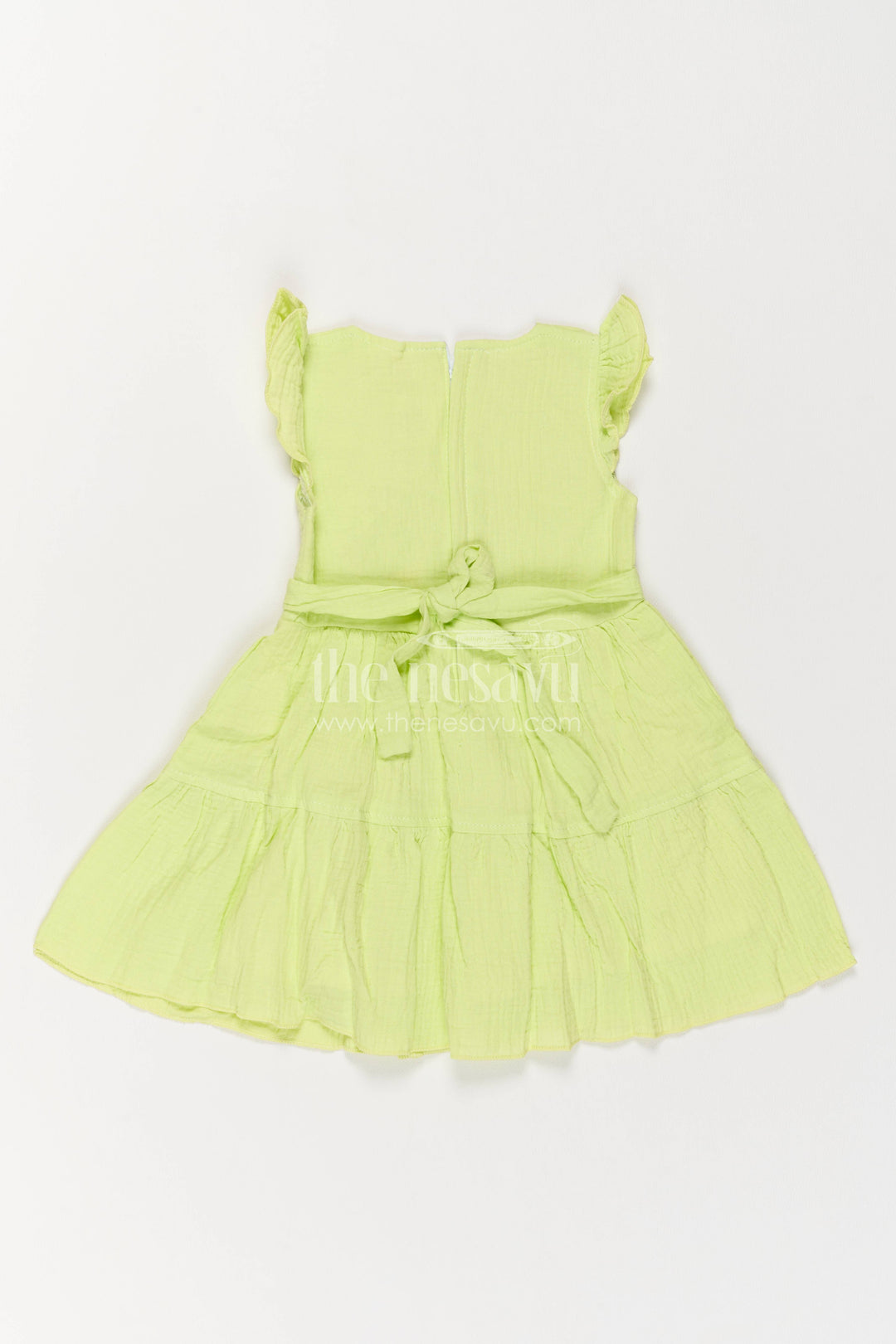 Girls Frock Dress with Thread Embroidery for Weddings and Parties