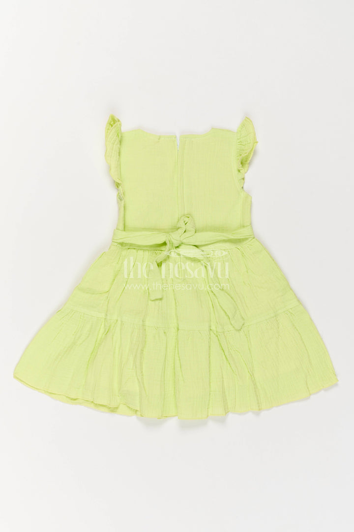 Girls Frock Dress with Thread Embroidery for Weddings and Parties