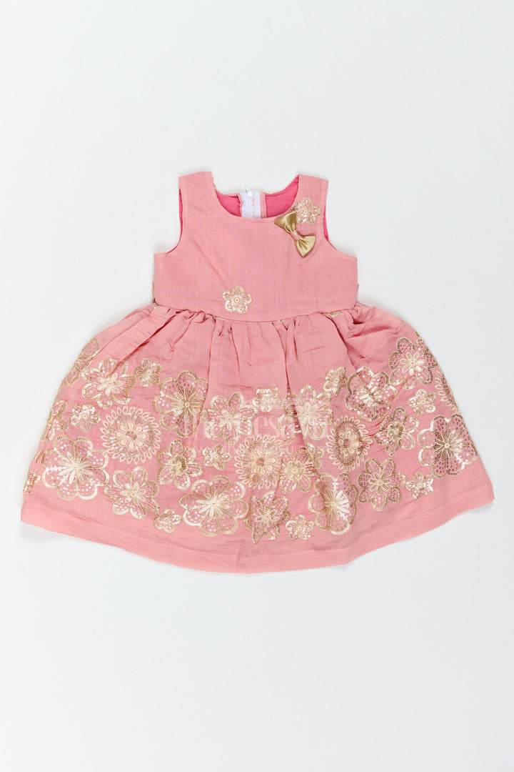 Girls Brocade Party Frock for Weddings Birthdays and Festive Functions