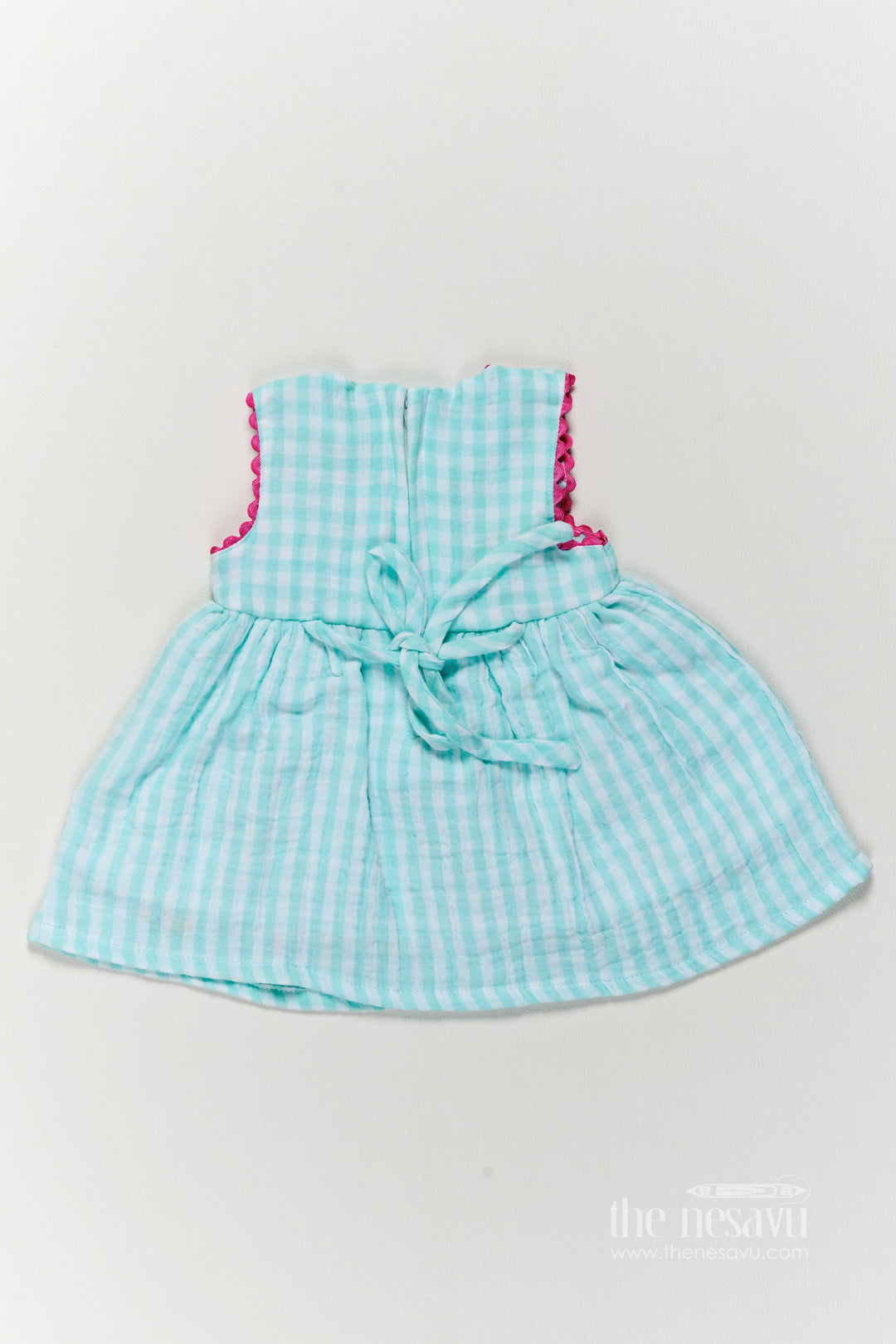 Cotton Dress for Girls in Blue for Wedding Moments