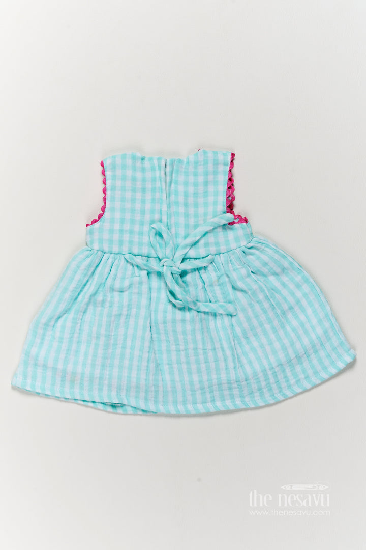 Cotton Dress for Girls in Blue for Wedding Moments