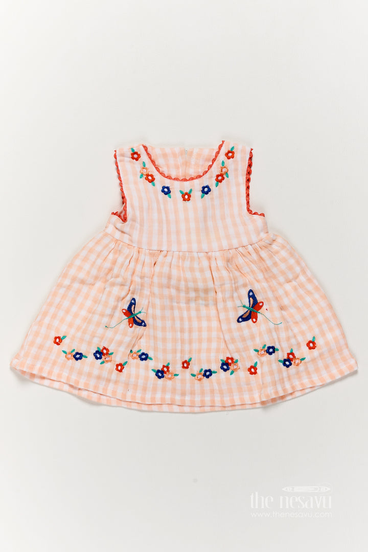 Girls Frock Dress in Orange for Milestone Days