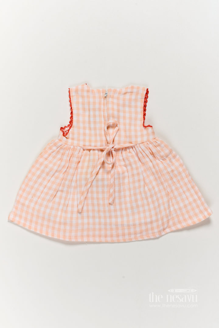 Girls Frock Dress in Orange for Milestone Days