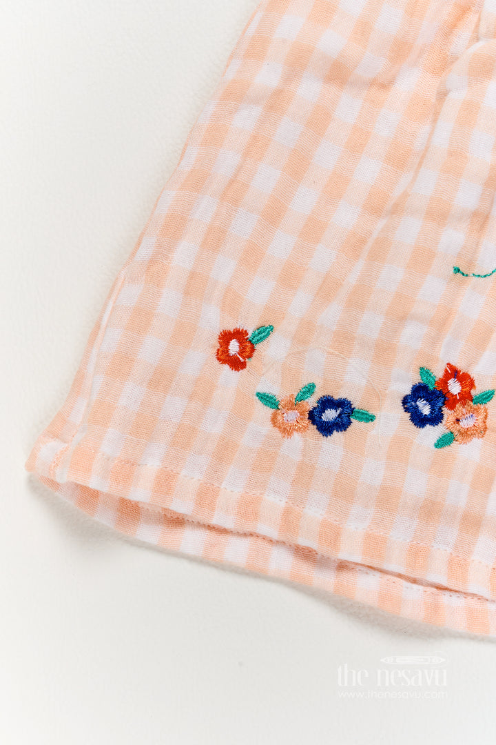 Girls Frock Dress in Orange for Milestone Days