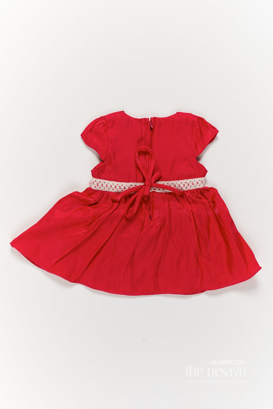 Designer Frock for Girls in Red with an Occasion Ready Finish
