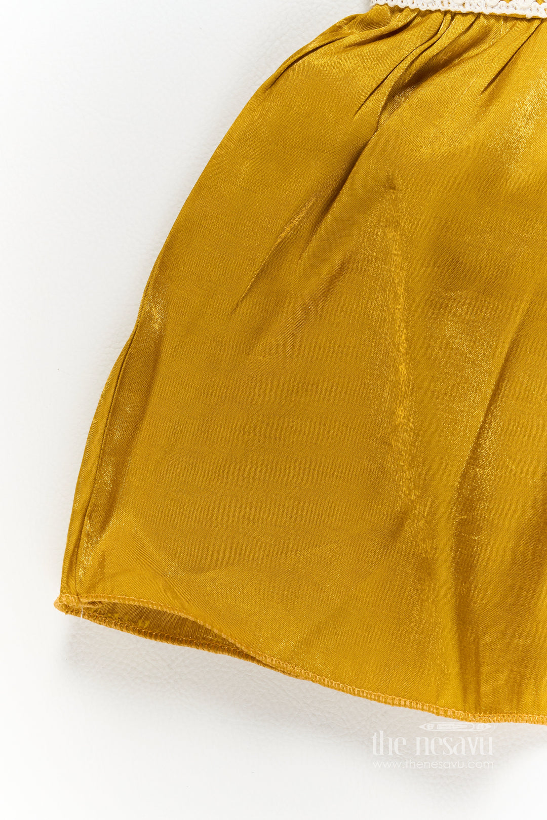 Party Frock for Girls in Yellow for Milestone Days