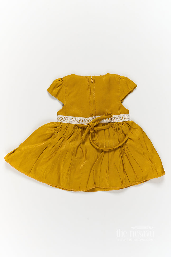 Party Frock for Girls in Yellow for Milestone Days