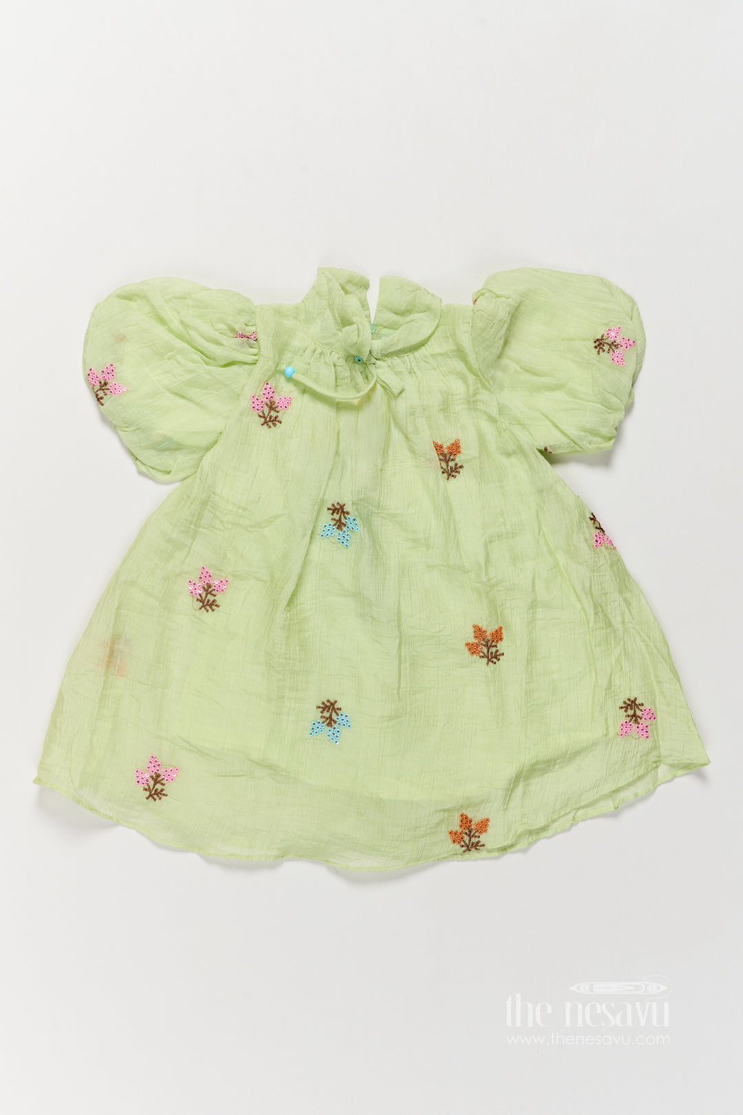Ethnic Frock for Girls in Yellow for Celebrations and Photos