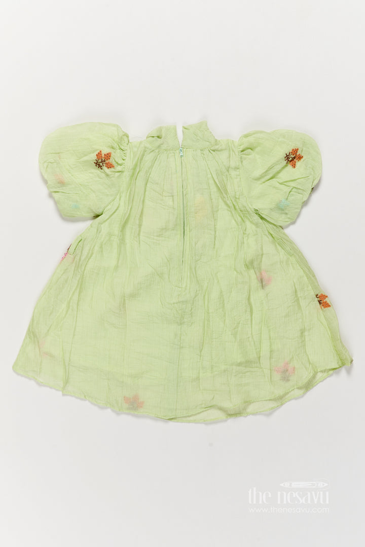 Ethnic Frock for Girls in Yellow for Celebrations and Photos