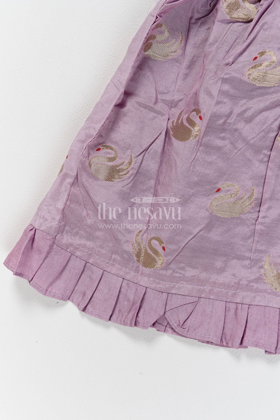 Girls Chanderi Frock in Purple for Special Functions