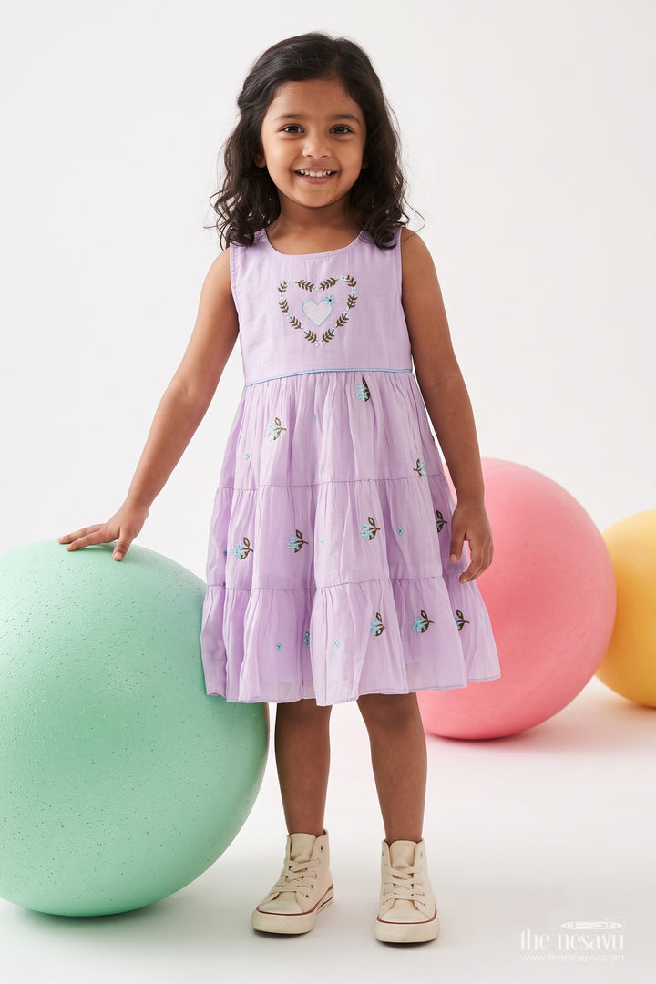 Ethnic Frock for Girls in Purple for Celebrations and Photos