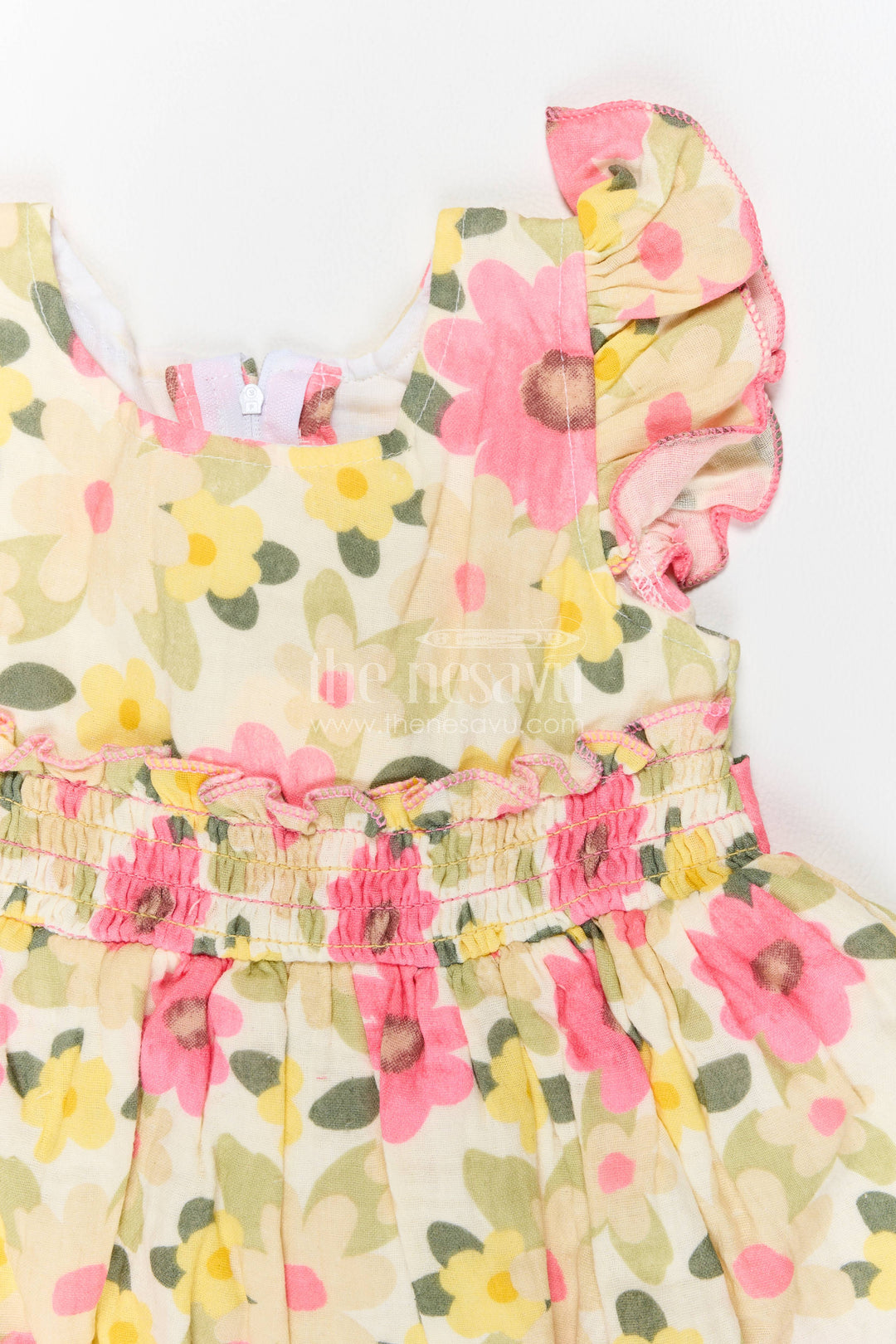 Cotton Dress for Girls in Pink with an Occasion Ready Finish