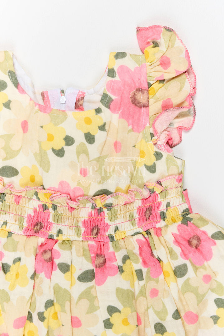 Cotton Dress for Girls in Pink with an Occasion Ready Finish
