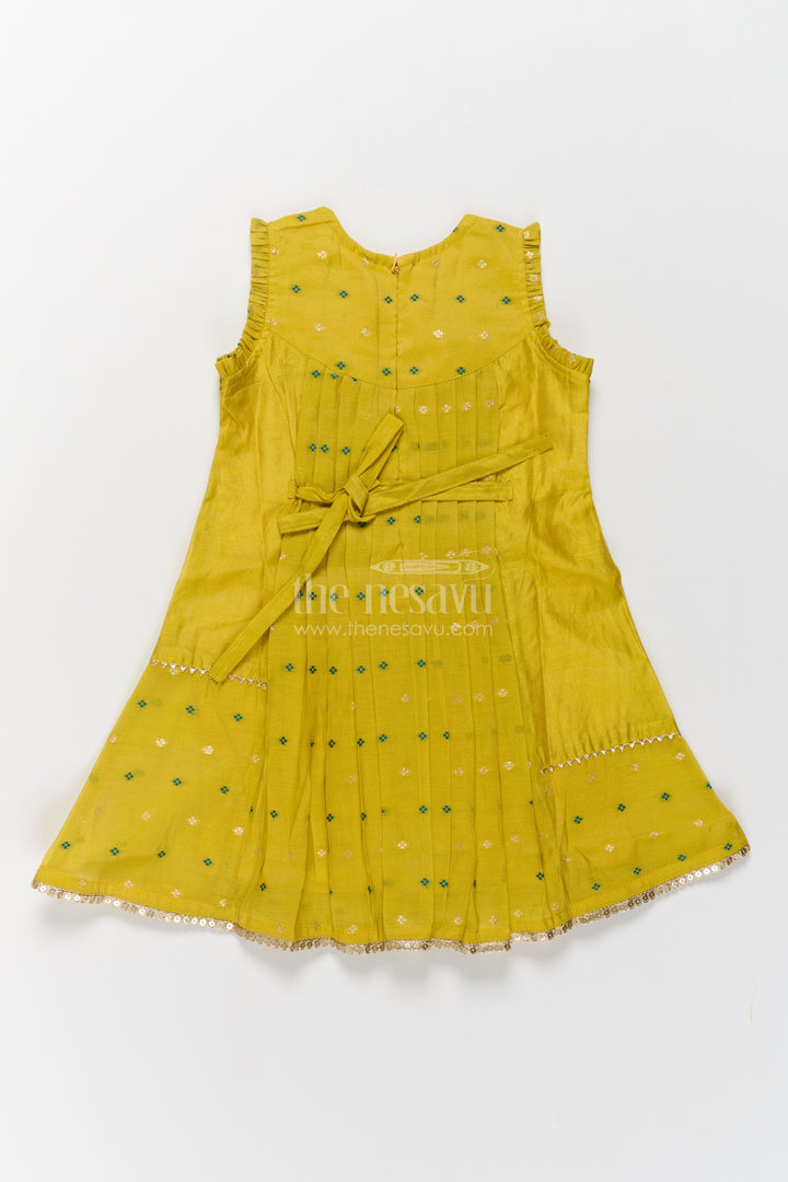 Chanderi Dress for Girls with Smart Tailoring for Festive Occasions