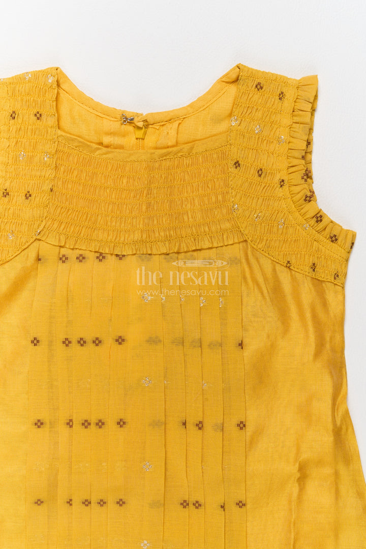 Ethnic Frock for Girls in Yellow for Joyful Occasions