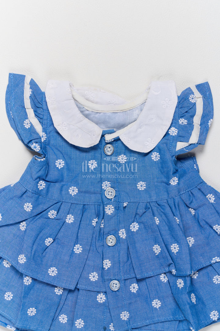 Girls Frock Dress in Blue for Festive Gatherings
