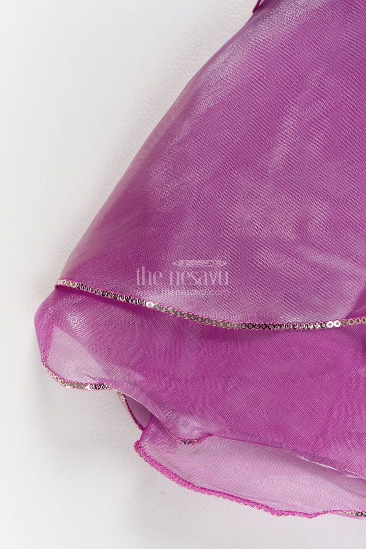 Girls Fancy Lehenga in Purple for Festive Photos