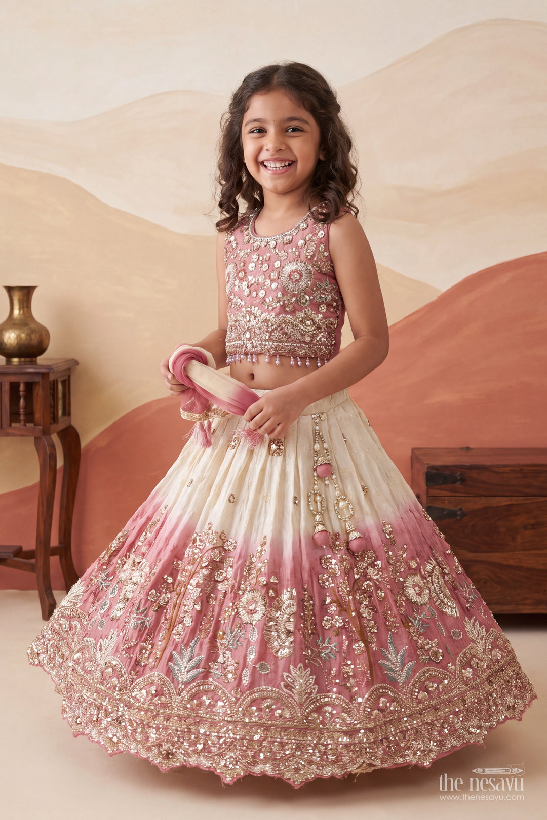 Fancy Lehenga for Girls in Purple for Traditional Events
