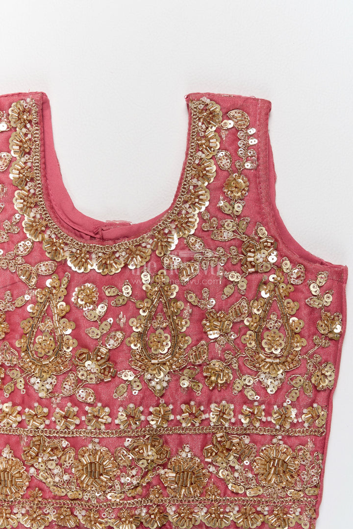 Kids Lehenga Set in Pink for Milestone Days