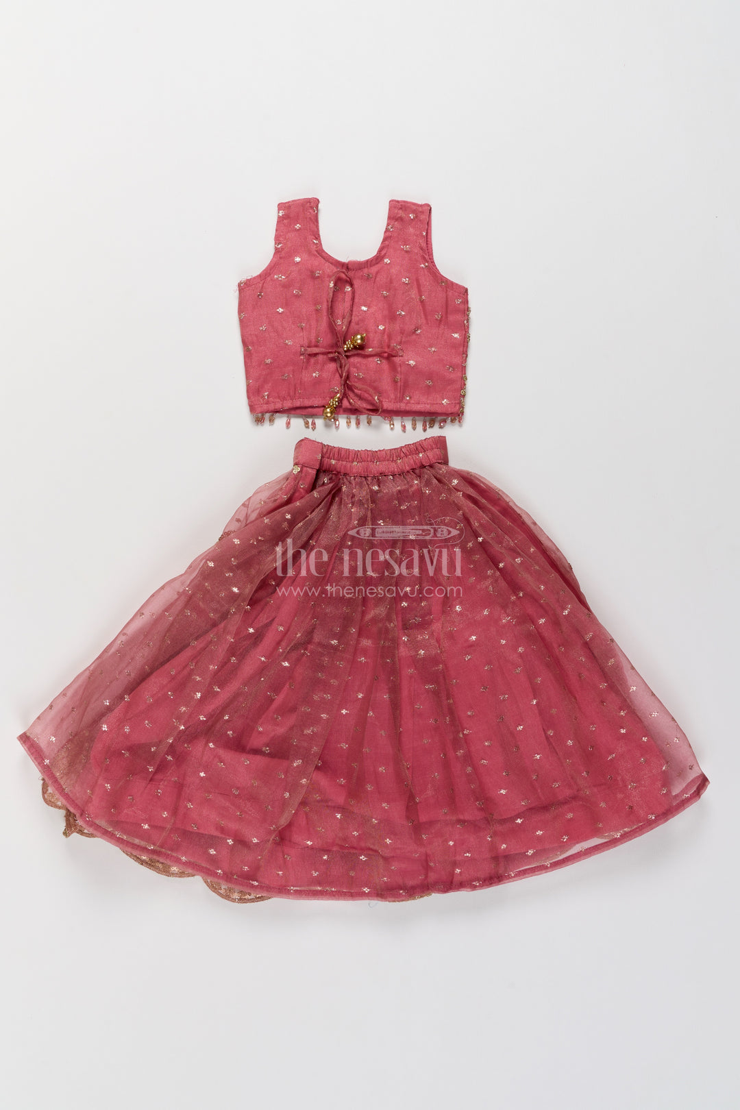 Kids Lehenga Set in Pink for Milestone Days