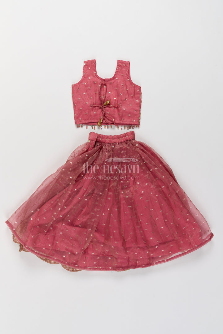 Kids Lehenga Set in Pink for Milestone Days