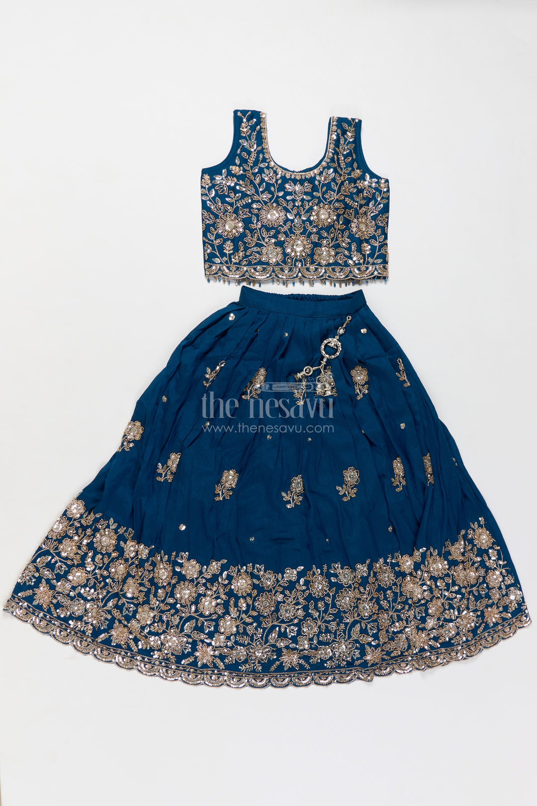 Fancy Lehenga for Girls in Blue for Family Celebrations
