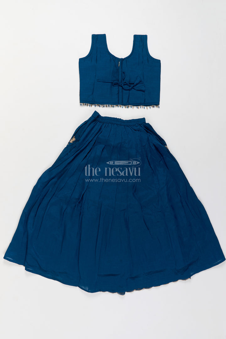 Fancy Lehenga for Girls in Blue for Family Celebrations
