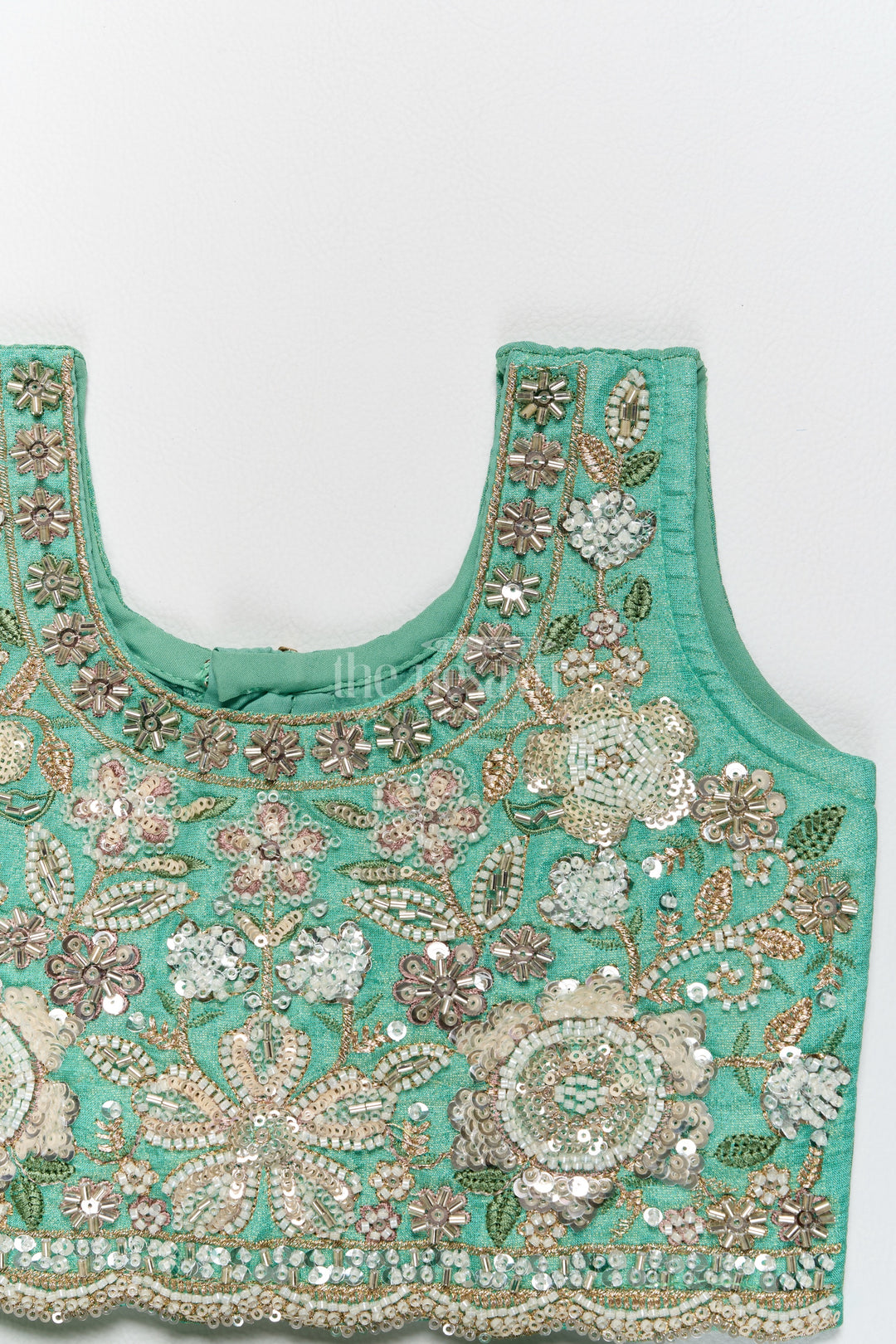 Kids Lehenga Set in Green for Celebrations and Photos