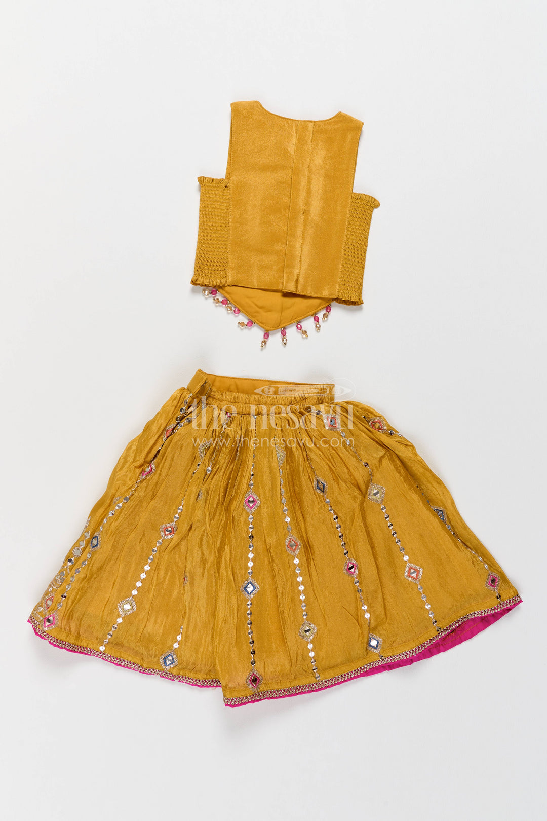 Kids Chaniya Choli with Thread Embroidery for Weddings and Parties
