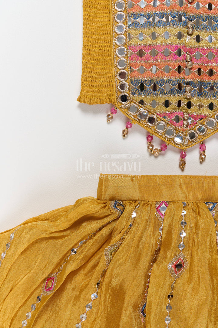 Kids Chaniya Choli with Thread Embroidery for Weddings and Parties